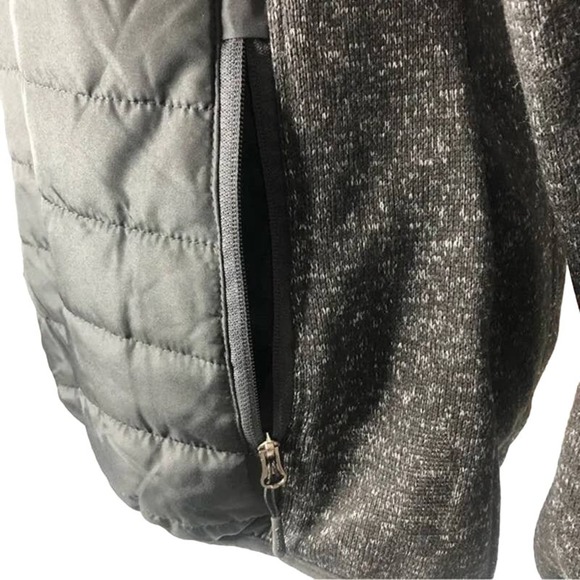 Reebok Black & Black Heather Fleece Women’s Puffer Jacket - Size Medium * wom106 - Picture 10 of 11